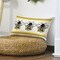 Bees Summer Throw Pillow Cover, 12 x 20 Inch Honey Stripes Cushion Case for Sofa Couch